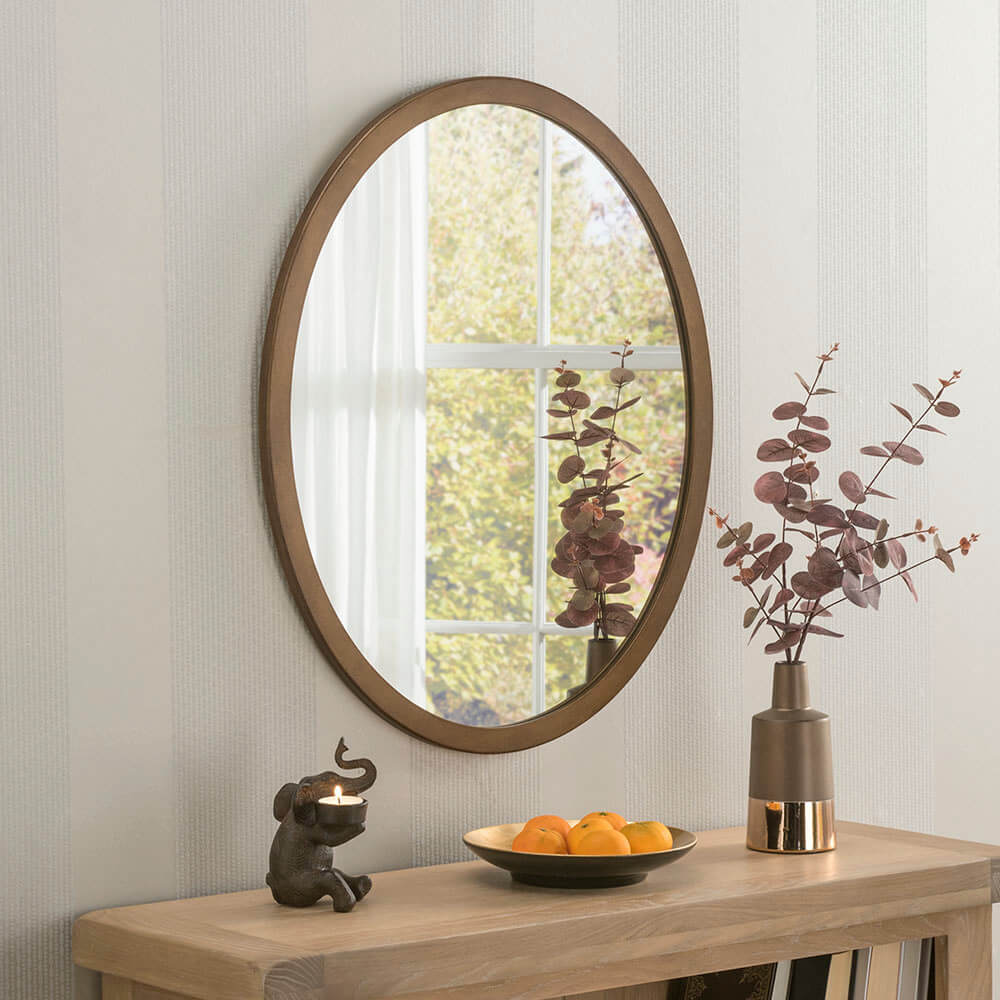 Classic oval black mirror MirrorZone